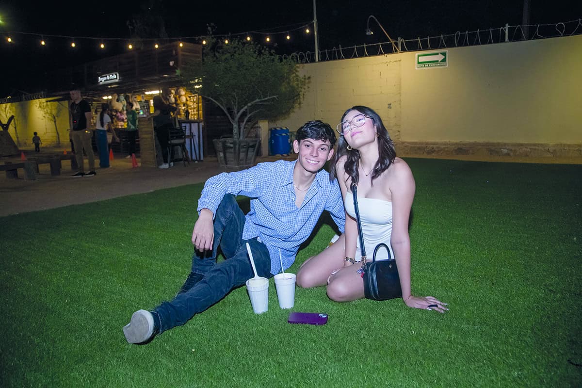 Disfrutando una cita nocturna