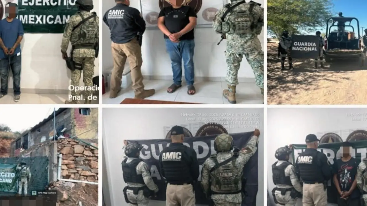 Capturan a 130 personas con arsenal y droga durante operativos en Sonora