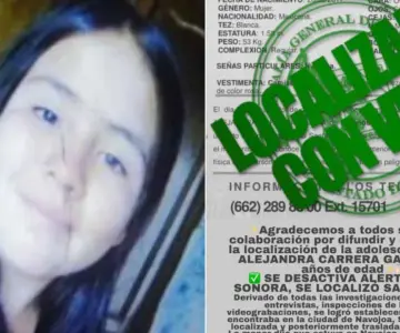 Localizan con vida a menor Joana Alejandra desaparecida en Hermosillo