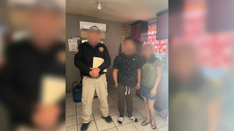 La pareja abordó un trailer con rumbo a Tijuana. (Foto: Especial / EXPRESO)