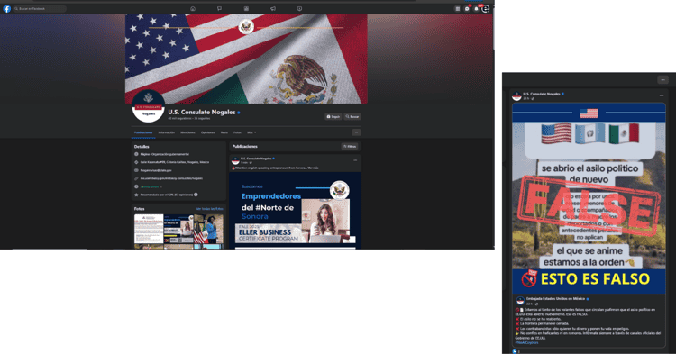 Consulado Americano advierte de contrabandistas y posibles estafas