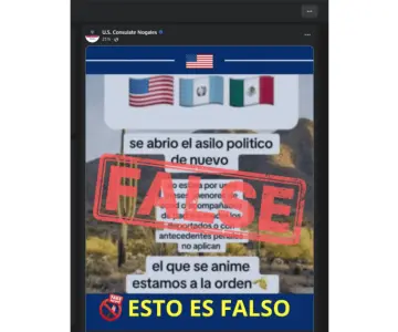 Consulado Americano advierte de contrabandistas y posibles estafas