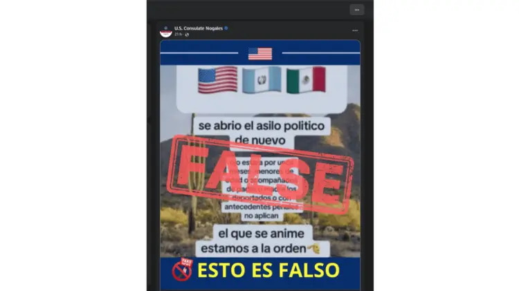 El Consulado Americano en Nogales advierte de posibles estafas de contrabandistas