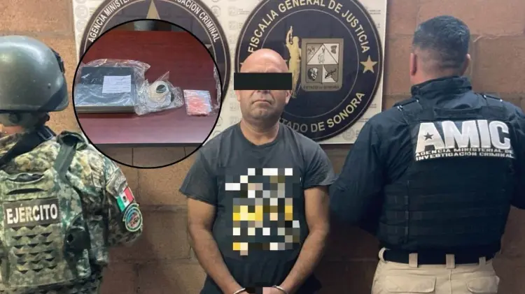 José Guadalupe ‘N’ fue detenido en un operativo en Hermosillo. (Foto: Especial / EXPRESO)