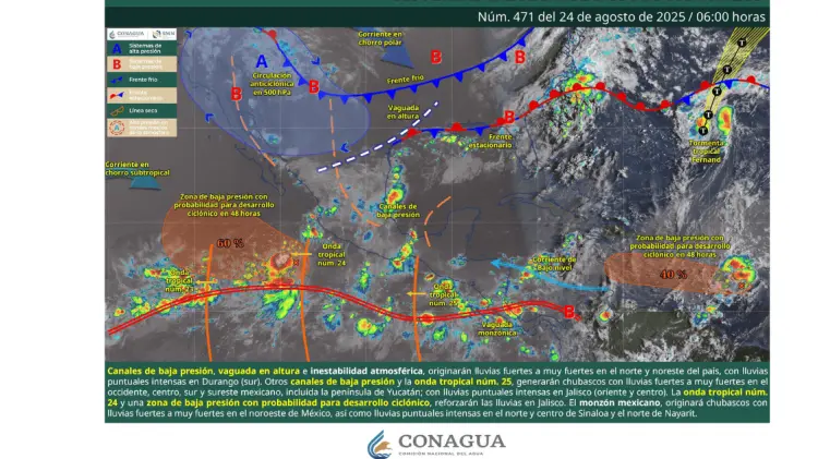 El SMN señala que prevalece el monzón mexicano en el noroeste del país