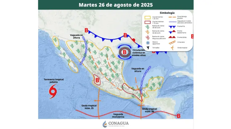 La Coordinación de Protección Civil pronostica lluvias y tormentas eléctricas