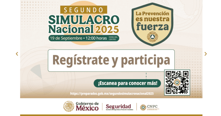 El Segundo Simulacro Nacional 2025 contará con alerta telefónica