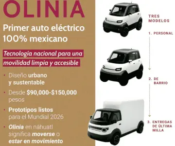 Conoce los 3 modelos de mini vehículos de Olinia iniciativa federal