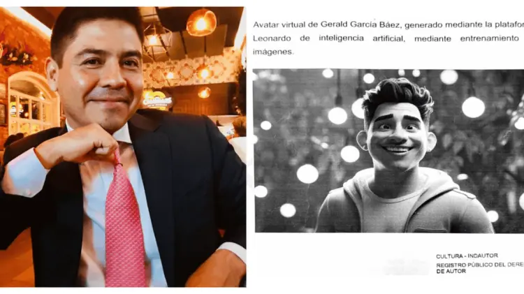 Gerald García Báez buscaba derechos de patrimoniales para sí y derechos morales para Avatar de IA