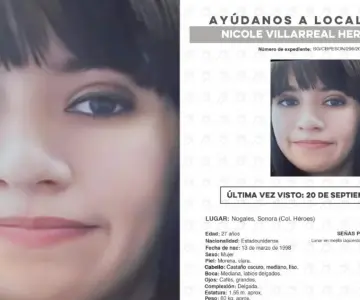 Buscan a Nicole Villarreal Hernández, desaparecida en Nogales, Sonora