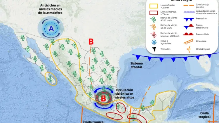 Pronóstico de la Conagua. (Protección Civil Sonora/EXPRESO)
