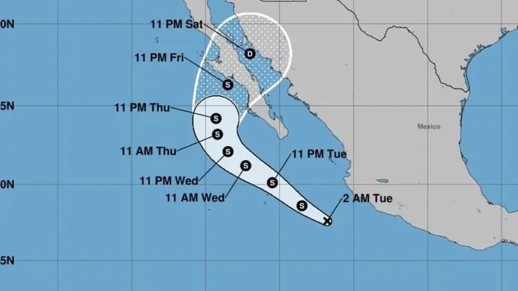Tormenta tropical Lorena impactará con lluvias y oleaje en el Pacífico. (Foto: Especial / EXPRESO)
