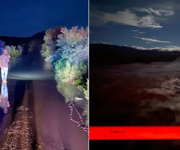Crecida de Río Bavispe provoca cierre del paso de Puente La Higuerita