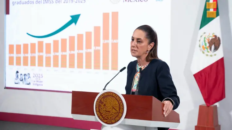 Presidenta Sheinbaum en conferencia de prensa. (Foto: Especial / EXPRESO)