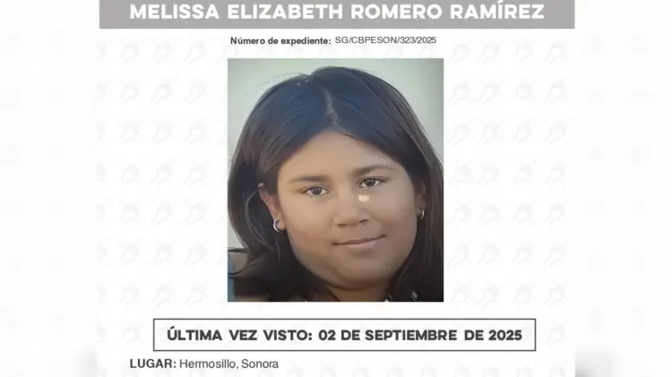 Melissa salió de su domicilio el pasado martes 2 de septiembre en Hermosillo. (Foto: Especial)