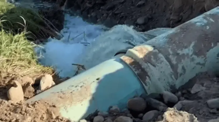 Línea de conducción ubicada en la zona del Río. (Foto: Agua de Hermosillo)