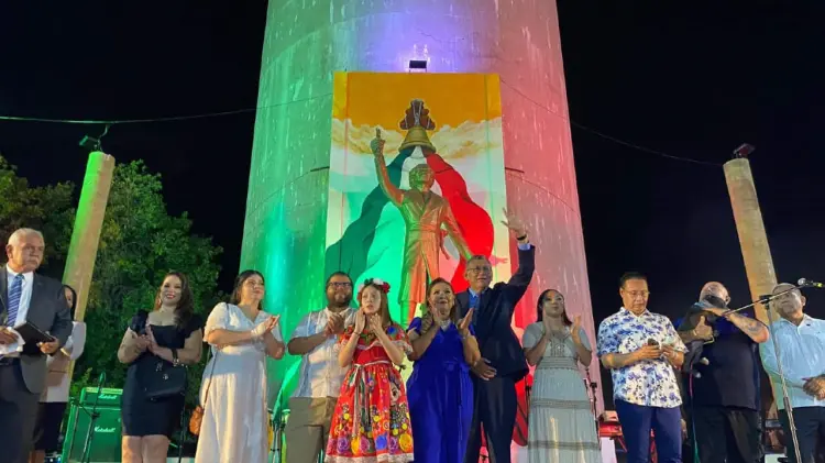 Ceremonia de Grito de Independencia en Empalme. (Foto: Especial / EXPRESO)