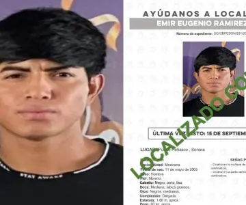 Localizan con vida al joven Emir Eugenio en Puerto Peñasco