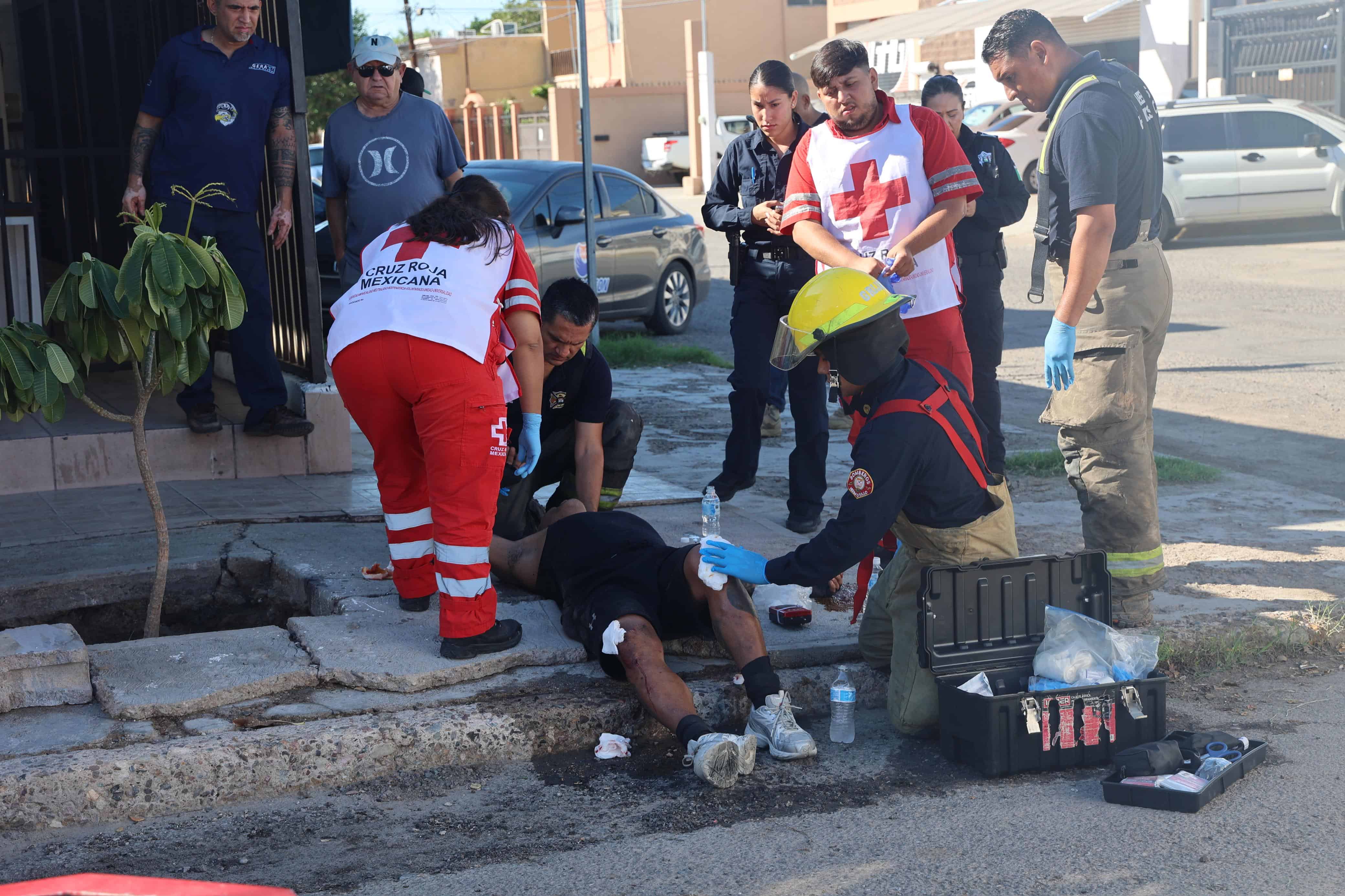 Ciclista de 53 años resulta herido tras accidente en colonia San Benito