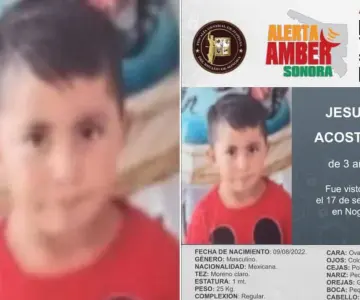 Desaparece niño Jesús Miguel Acosta Parente en Nogales; activan Alerta Amber