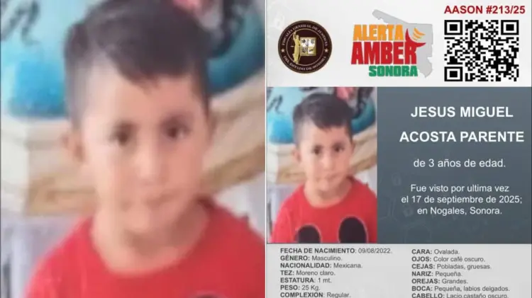El menor salió con su madre de su domicilio en Nogales. (Foto: Especial / EXPRESO)