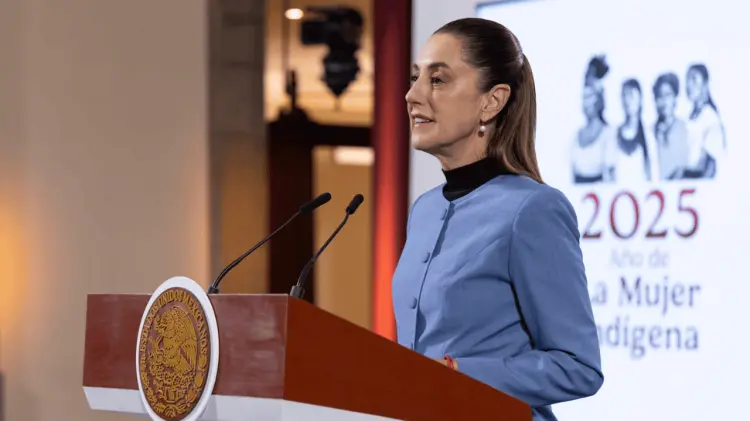 Claudia Sheinbaum en conferencia del 22 de septiembre. (Foto: Presidencia de la República /EXPRESO)