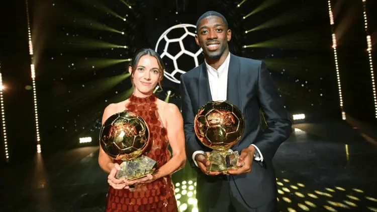 Aitana Bonmatí y Ousmane Dembélé fueron los grandes protagonistas de la noche. (Foto: @Ballondor)