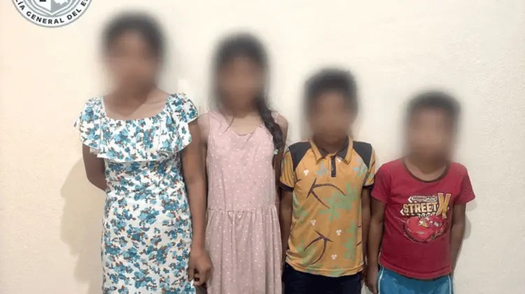 Localizan a cuatro menores desaparecidos en Acapulco en Jojutla, Morelos (Foto: FGE de Morelos)