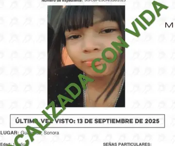 Localizan sana y salva a Edna Dalila; desactivan Alerta Amber en Guaymas