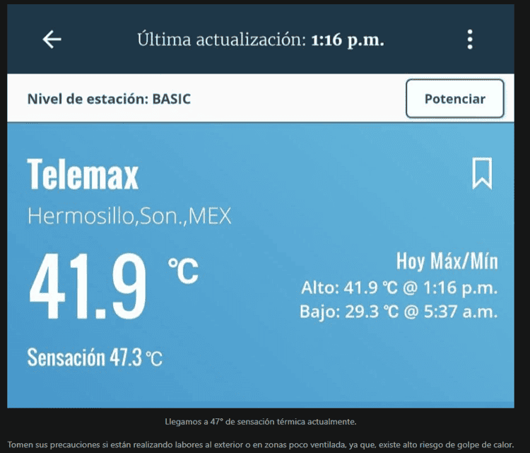 Rompen récord de calor en Hermosillo este 24 de septiembre