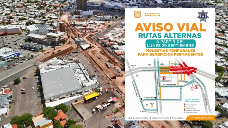 Las nuevas vías alternas estarán en uso a partir del 29 de septiembre. (Foto: Especial/EXPRESO)