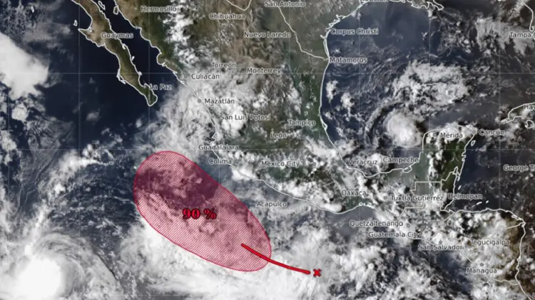 Probabilidad de desarrollo ciclónico en Océano Pacífico. (Foto: Especial / EXPRESO)