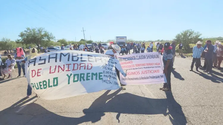 Etnia Mayo exige en Navojoa avances en el Plan de Justicia. (Especial/EXPRESO)