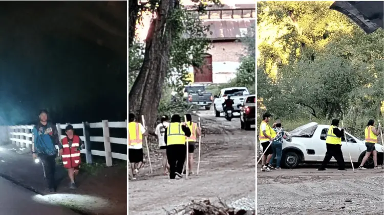 Caminantes acompañados por familiares y autoridades locales (Foto: Especial /EXPRESO)