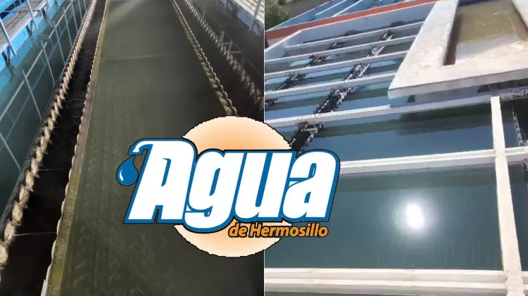 Agua de Hermosillo compartió imágenes de la mejora en la calidad del agua. (Foto: Especial)