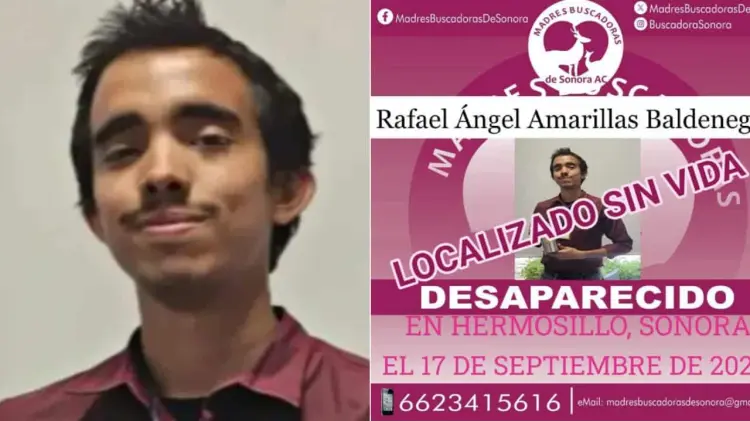 Rafael Ángel Amarillas, fue encontrado sin vida tras desaparecer. (Foto: Especial / EXPRESO)