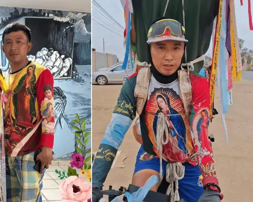 Llegará el ciclista peregrino a Guaymas, cargando a la Virgen de Guadalupe