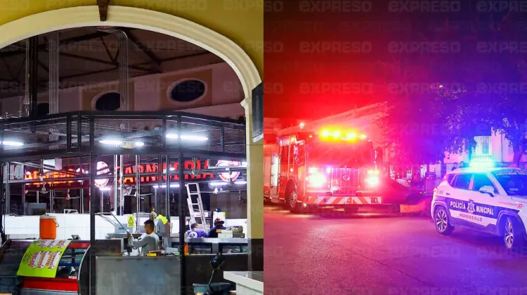 Trabajador es lesionado durante mantenimiento en el Mercado Municipal (Foto: Especial /EXPRESO)