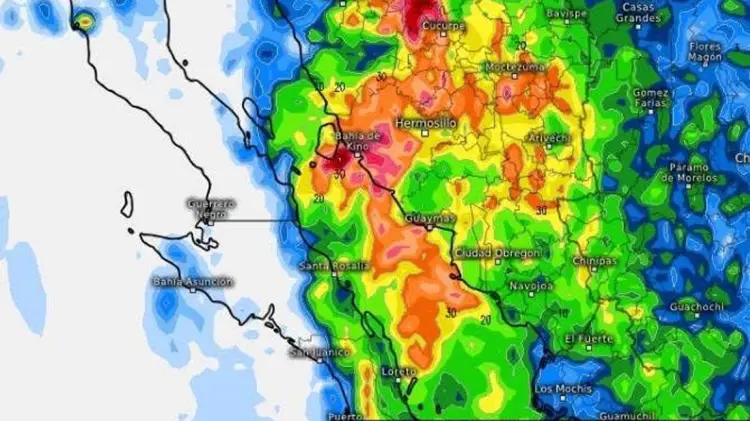 La tormenta Raymond provocará lluvias intensas y vientos fuertes en Sonora.
