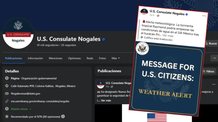 Consulado Americano en Nogales volvió a operar y ya publica alertas (Foto: Especial /EXPRESO)