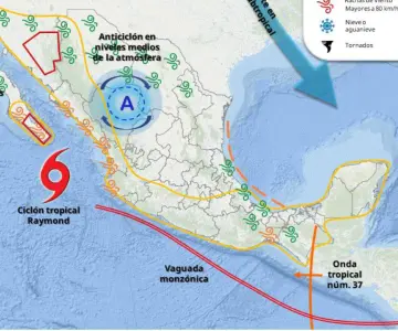Tormenta tropical Raymond provocará lluvias intensas en Sonora