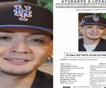 Buscan a Keven Roberto Contreras, joven desaparecido en Hermosillo