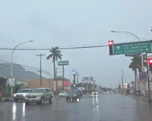 Guaymas registra 41 mm de lluvia por efectos del fenómeno Raymond
