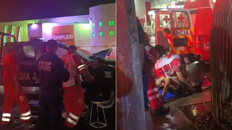 Menor y oficial lesionados durante hecho. (Foto: Cortesía / EXPRESO)
