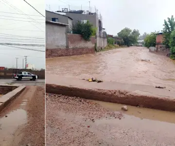 Trabajan en desazolve en Lomas de Nogales 2