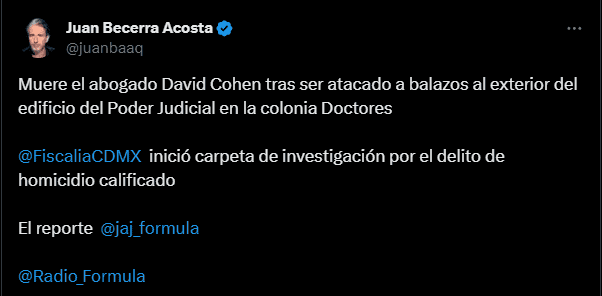 Abogado David Cohen al borde de la muerte tras ataque a balazos
