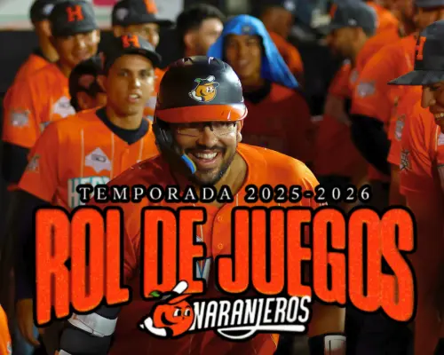 Naranjeros de Hermosillo: conoce su rol de juegos de la temporada 2025-2026