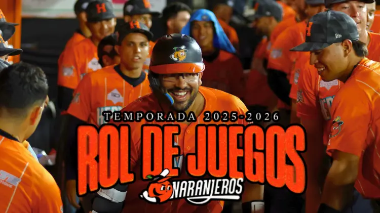 Naranjeros de Hermosillo y su calendario de juegos para la temporada 80 de la LMP. (Cortesía)
