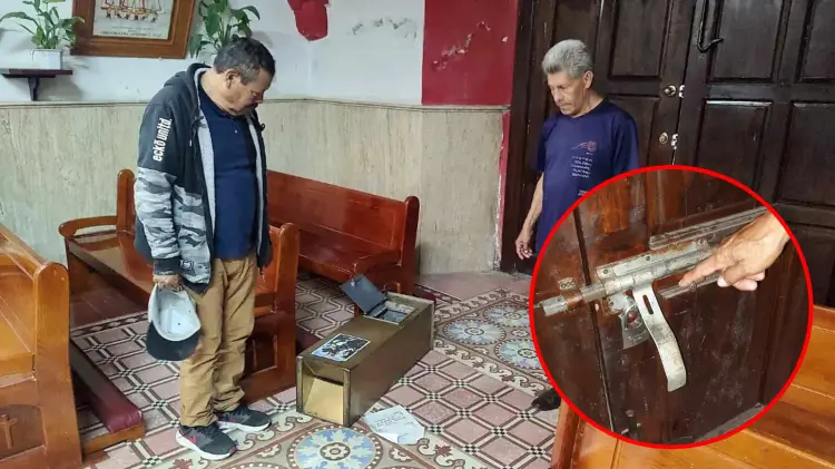 Robo en iglesia de Tezoquipan (Foto: Especial /EXPRESO)