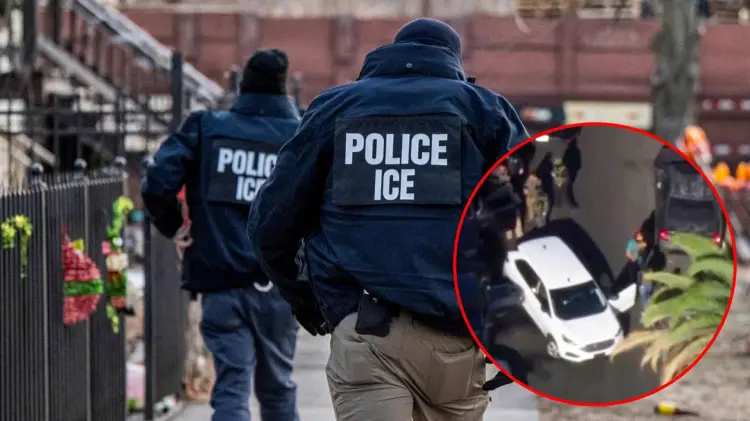 El sospechoso embistió un vehículo oficial durante el intento de escape (Foto: Especial / ESPECIAL)